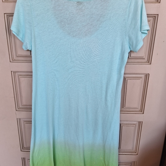 Victoria's Secret Tee Shirt Dress SzS Gradient Blue/Green Cotton Polyester Used - Picture 6 of 6